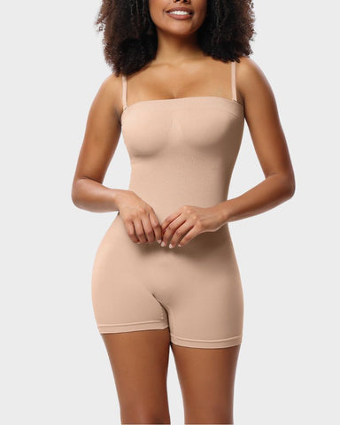 Strapless Slip Tummy Control Shapewear Bodysuit