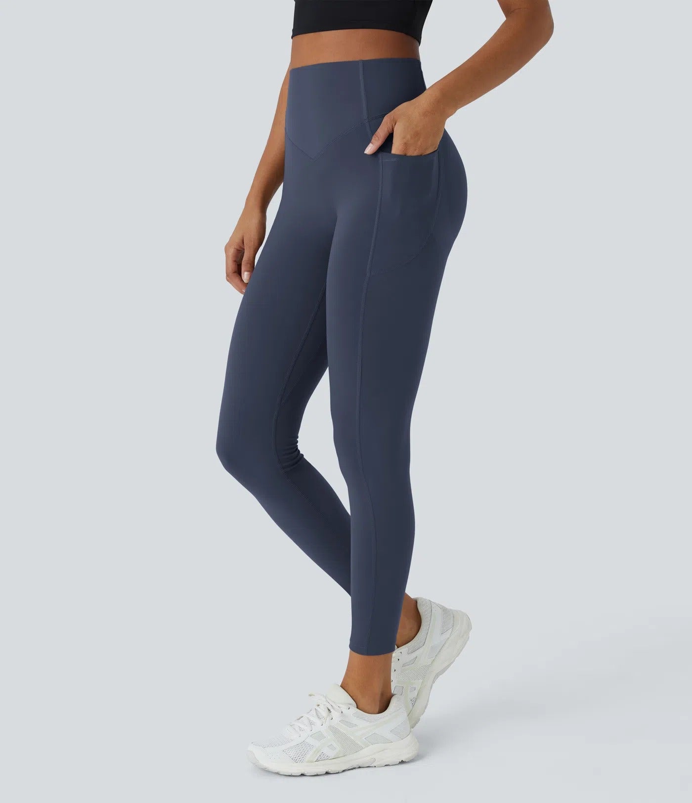 High Waisted Butt Lifting Tummy Control Side Pocket Shaping Training Leggings