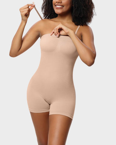 Strapless Slip Tummy Control Shapewear Bodysuit