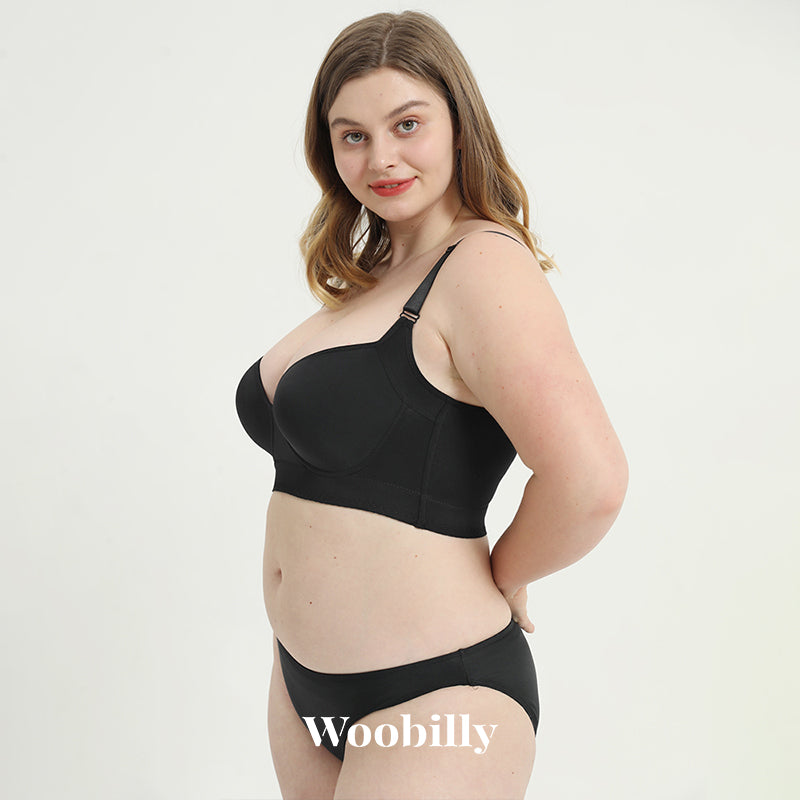 Woobilly, Intimates & Sleepwear, Set Of 2 Woobilly Deep Cup Wireless Bras  Hide Back Fat With Shapewear