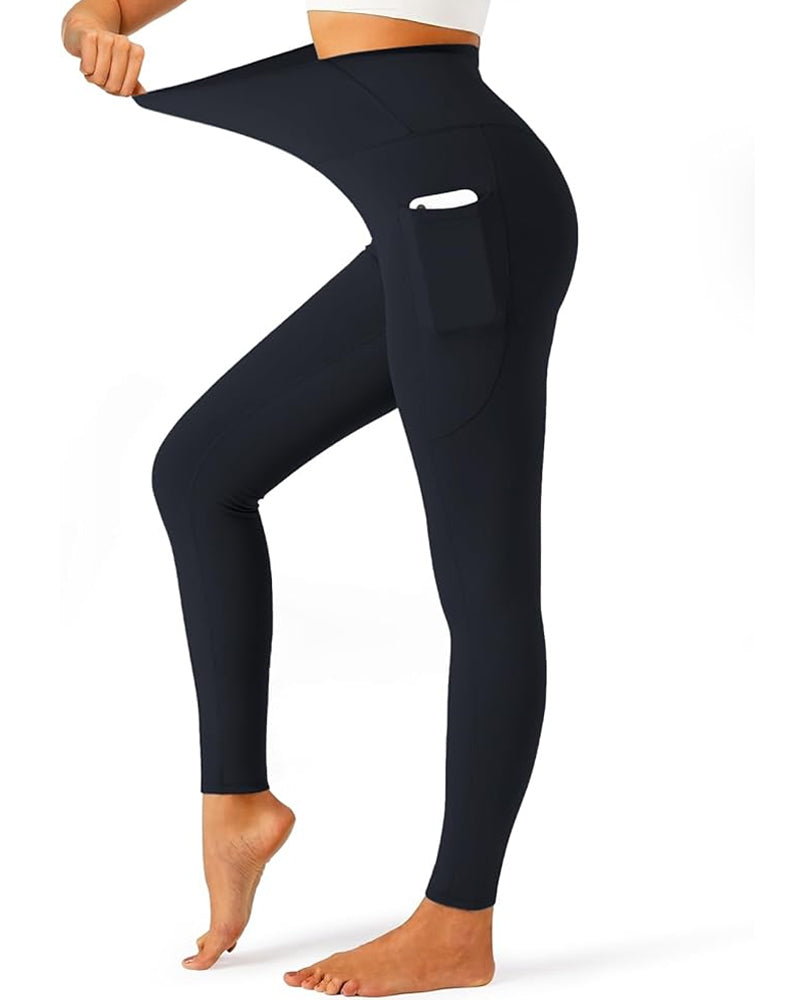 Woobilly High Waisted Butt Lifting Tummy Control Side Pocket Shaping Leggings (Buy 1 Get 1 Free)