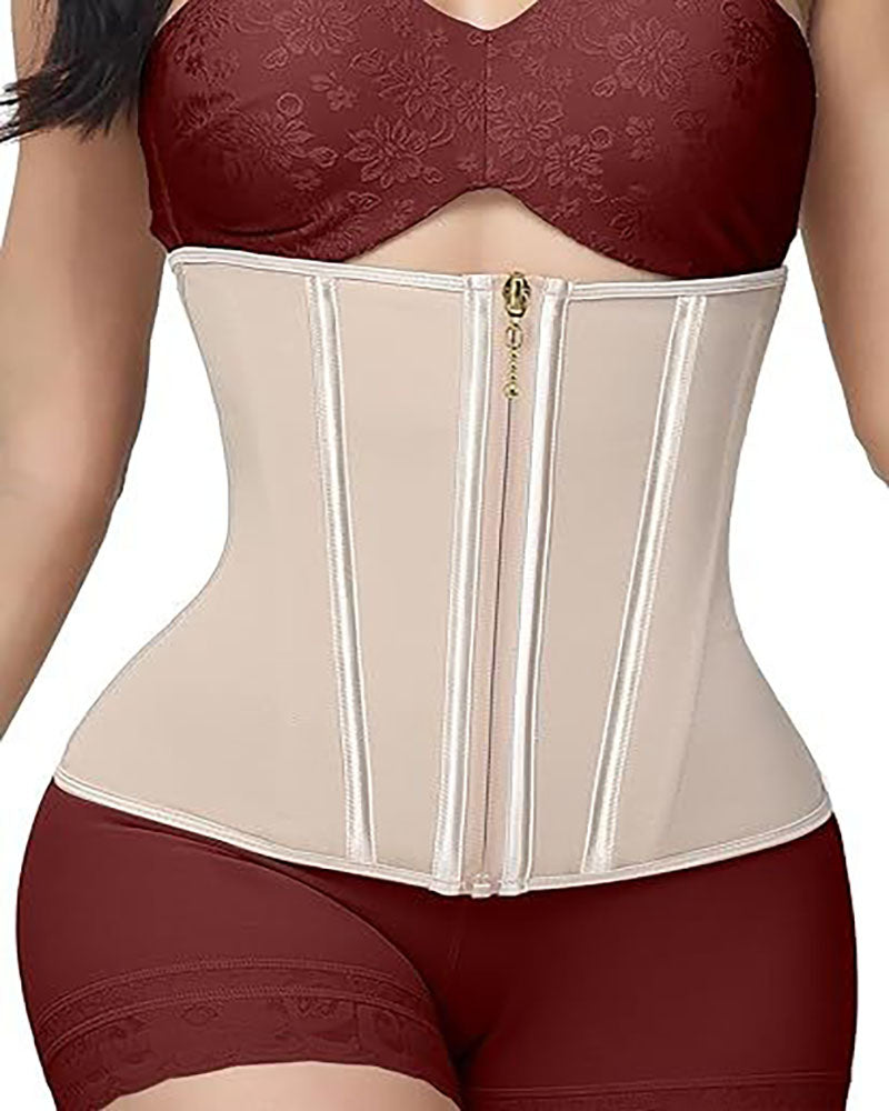 Woobilly® Zip & Breasted Body Shaper Tank Top Women Waist Trainer with Zipper & Hooks