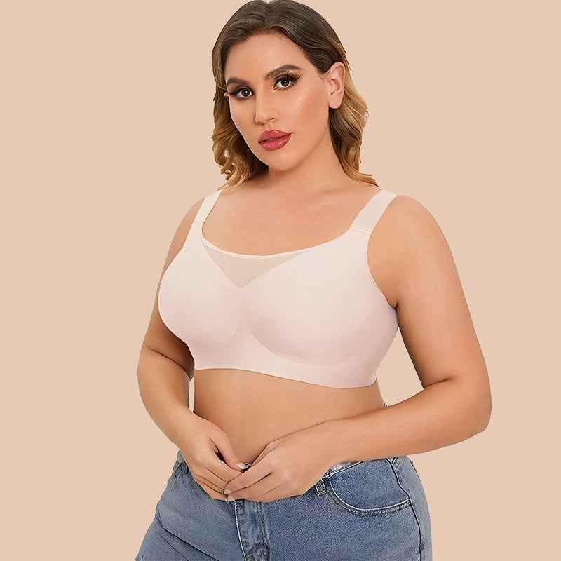 Lift-and-Shape! Full Coverage Lifting Wireless Bra in Matte Pearl Blush