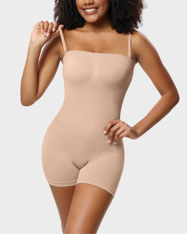 Strapless Slip Tummy Control Shapewear Bodysuit