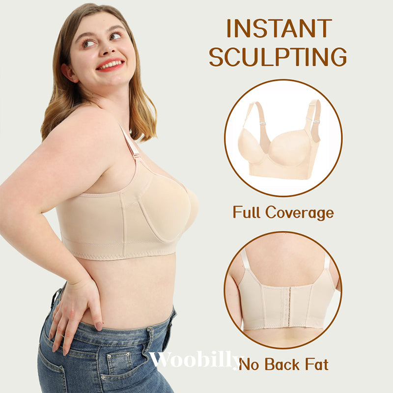  LASULEN Woobilly Deep Cup Bra Hide Back Fat, Woobilly Deep Cup Bra  Hide Back Fat with Shapewear Incorporated : Clothing, Shoes & Jewelry