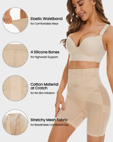 Mesh High Waist Shapewear Shorts