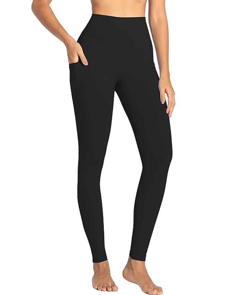 Woobilly High Waisted Butt Lifting Tummy Control Side Pocket Shaping Leggings (Buy 1 Get 1 Free)