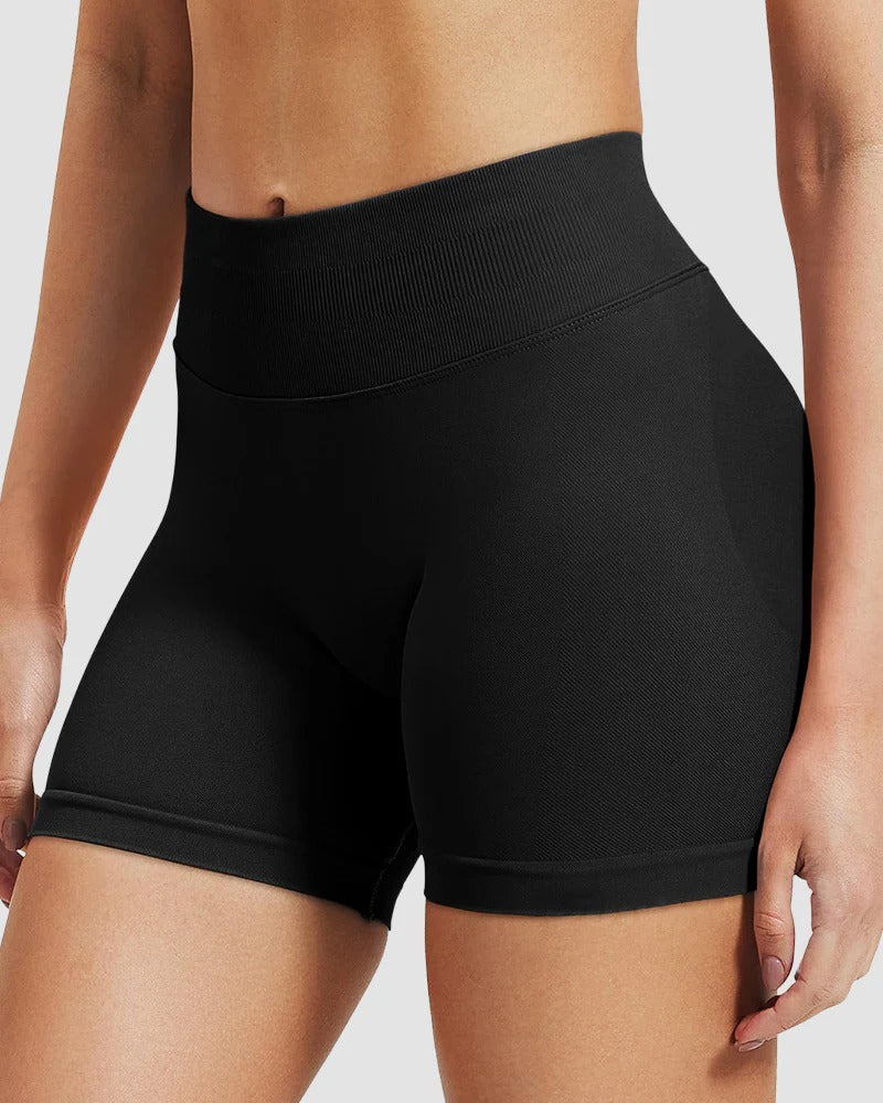 Stretchy Hip Lift Tummy Tuck Rear V Yoga Shorts