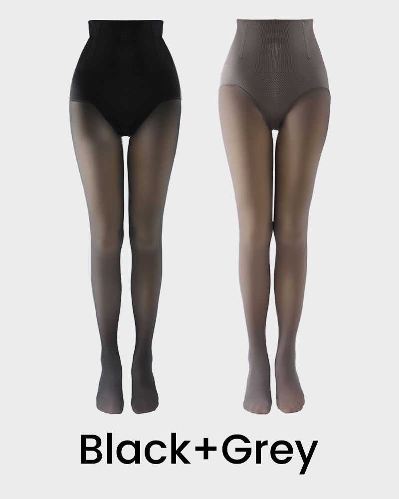 High Wasit Sculpting Fleece Lined Tights