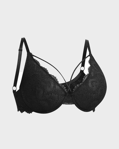 Woobilly® Non-Padded Lace Strappy Push-Up Bra