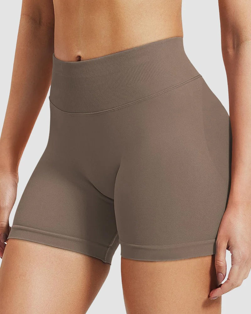 Stretchy Hip Lift Tummy Tuck Rear V Yoga Shorts