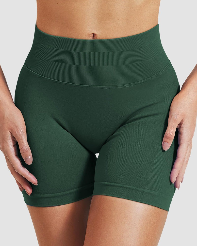 Stretchy Hip Lift Tummy Tuck Rear V Yoga Shorts