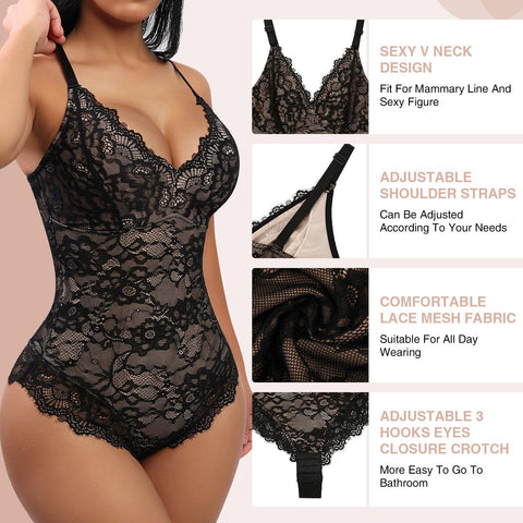 Plus Size Sexy Lace Bodysuits