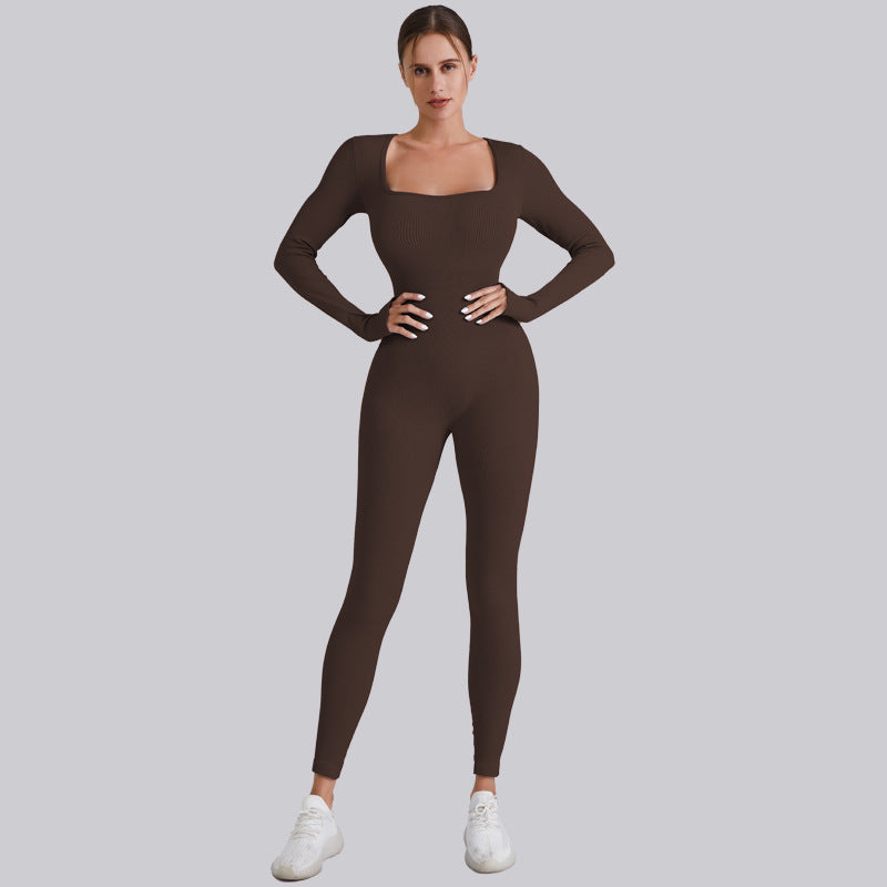 Seamless Long Sleeve Full Body Shaper Jumpsuit