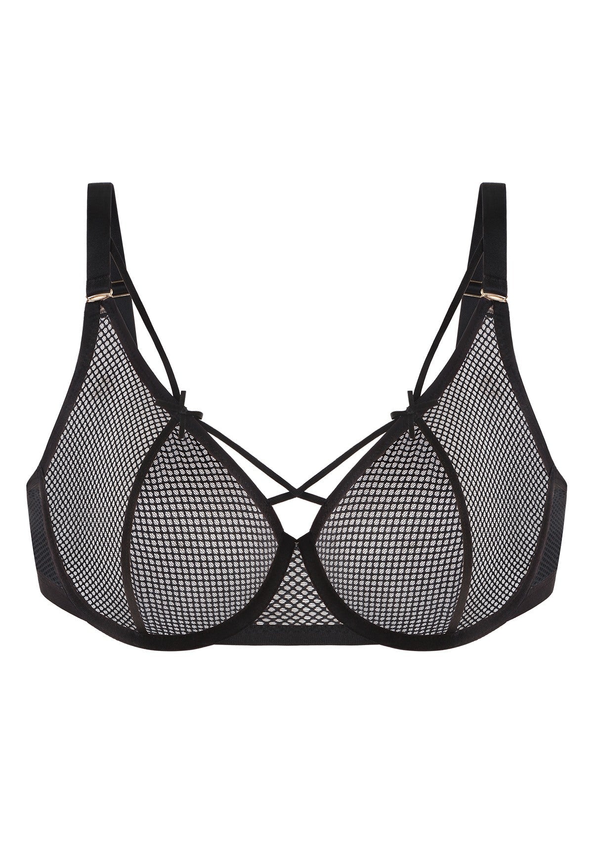 Woobilly® Punk Chic Strappy Unlined Balconette Bra