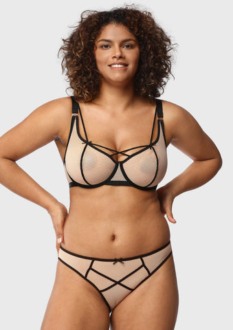 Woobilly® Punk Chic Strappy Unlined Balconette Bra