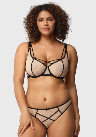 Woobilly® Punk Chic Strappy Unlined Balconette Bra