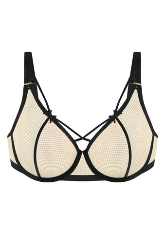 Woobilly® Punk Chic Strappy Unlined Balconette Bra