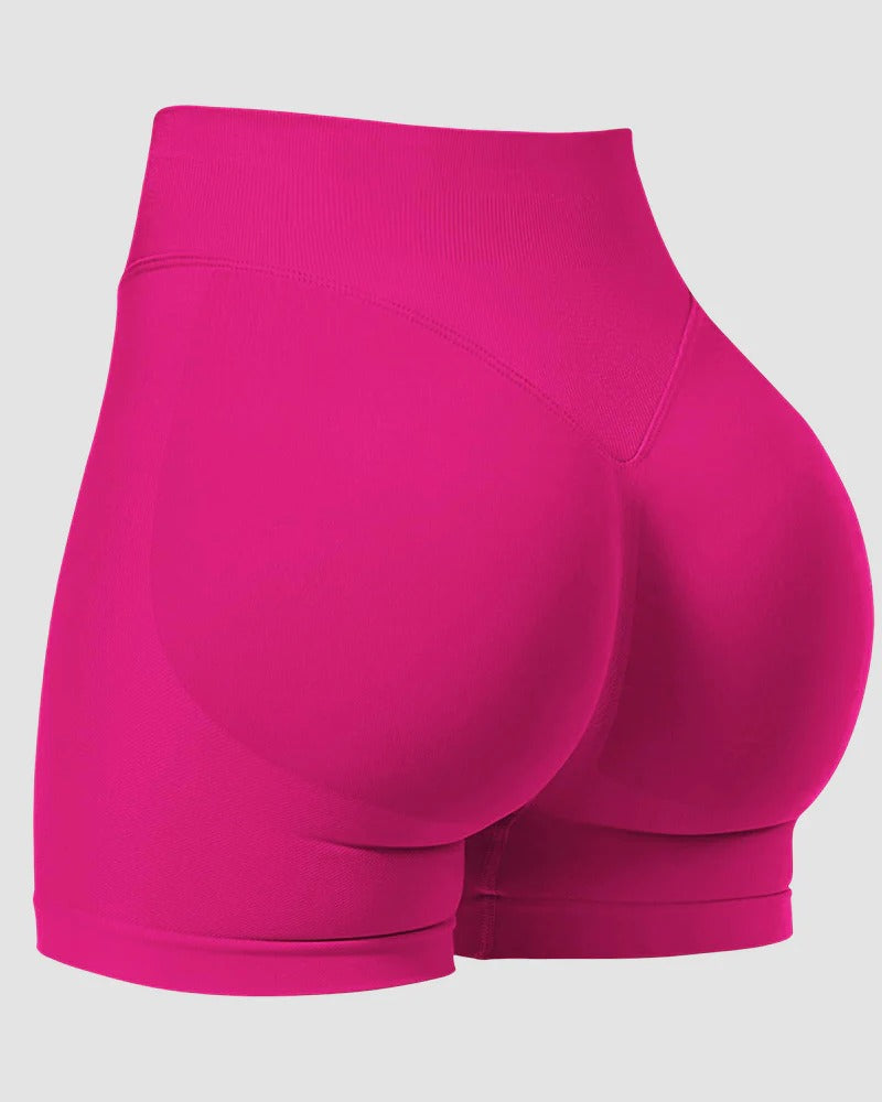 Stretchy Hip Lift Tummy Tuck Rear V Yoga Shorts