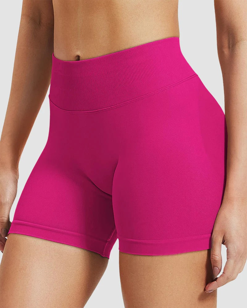 Stretchy Hip Lift Tummy Tuck Rear V Yoga Shorts