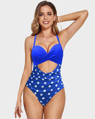 Woobilly-Women's Strappy Cutout One Piece Swimsuit - Woobilly
