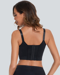 Woobilly Full-Coverage Smooth Back Bra for Women-2Pcs Black+Beige