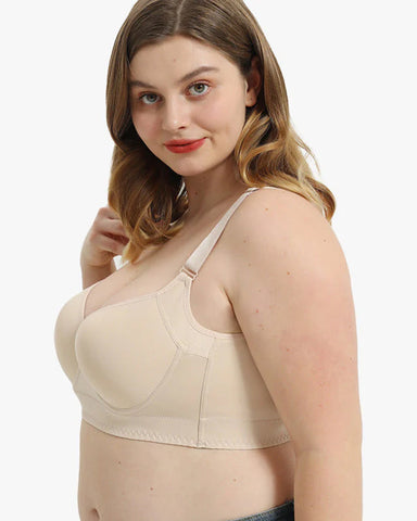 Push-Up Back Smoothing Bra-Brown