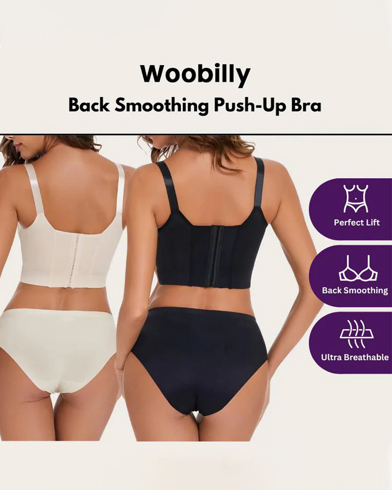 Back Smoothing Push-Up Bra For Women 3Pcs Beige+Beige+Black