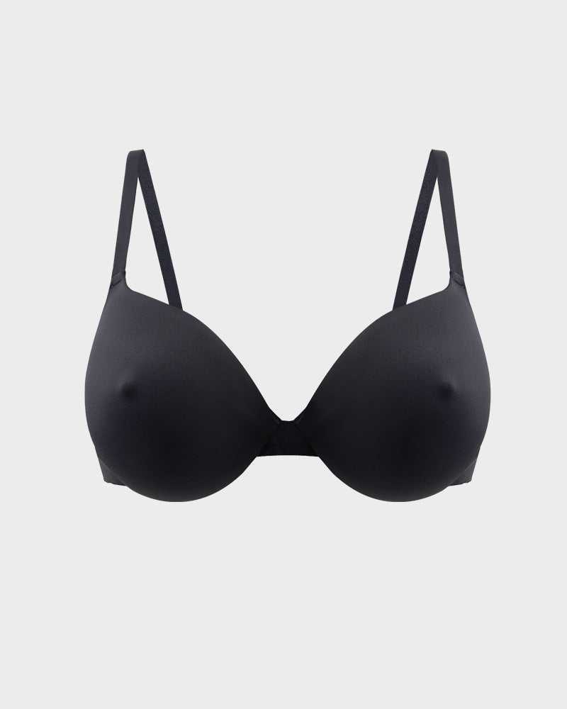 Nipple Push-Up Bra - Black