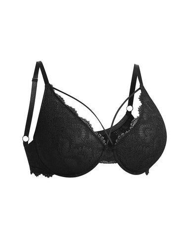 Woobilly® Non-Padded Lace Strappy Push-Up Bra