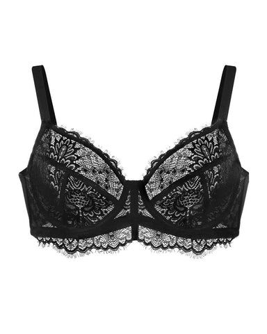 Woobilly® Black Sunflower Underwire Lace Bra