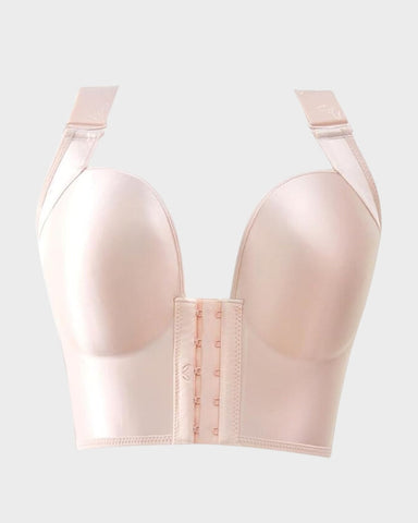 Front & Back Closure Longline Push-Up Bra