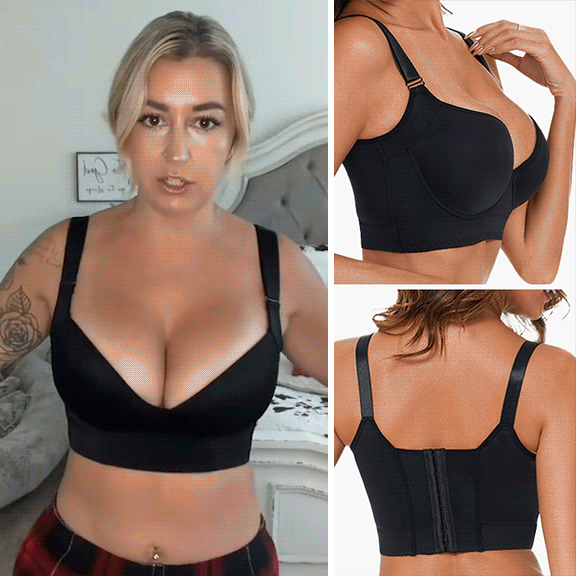 Sutliant Deep Cup Bras Woobillybra Wide Band Back Smoothing Bras for Women Plus  Size Push Up Hide Back Fat Full Coverage Bras Nude at  Women's  Clothing store