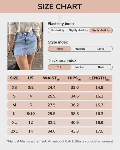 High Waist Denim Skirt | Button Front Design