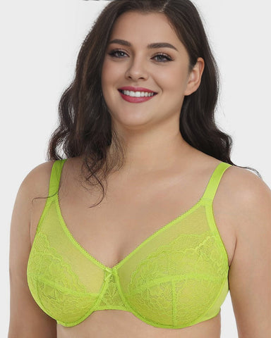 Woobilly® Full Coverage Lace Minimizer Bra - Petal