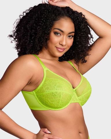 Woobilly® Full Coverage Lace Minimizer Bra - Petal