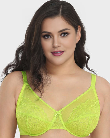 Woobilly® Full Coverage Lace Minimizer Bra - Petal