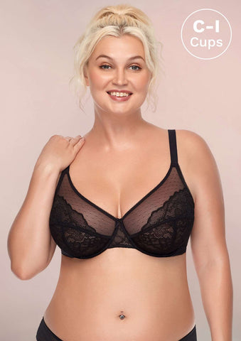 SheCurve®Full Coverage Lace Minimizer Bra - Petal