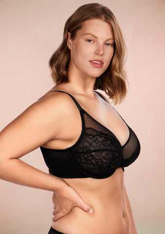 SheCurve®Full Coverage Lace Minimizer Bra - Petal