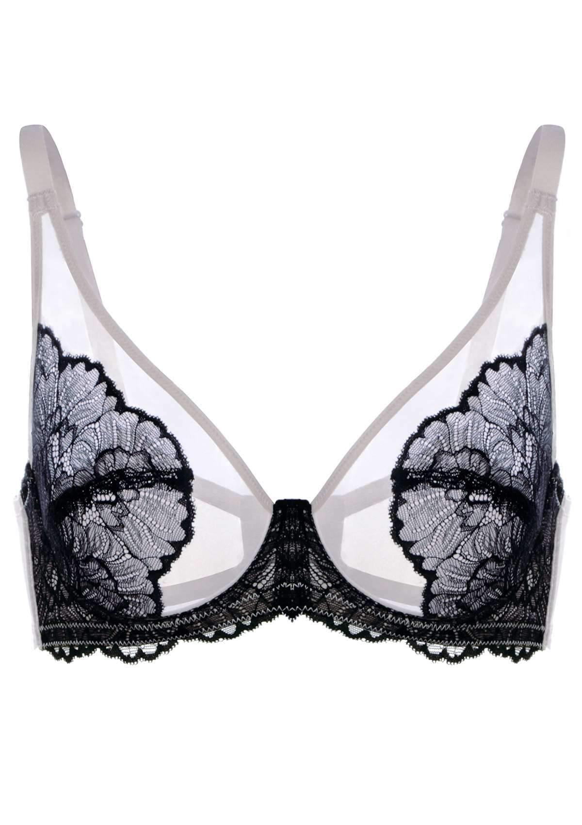 Woobilly® Blossom Black Unlined Lace Bra