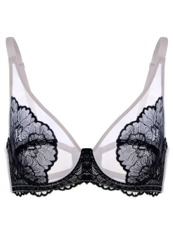 Woobilly® Blossom Black Unlined Lace Bra