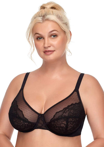 SheCurve®Full Coverage Lace Minimizer Bra - Petal