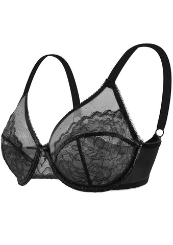 SheCurve®Full Coverage Lace Minimizer Bra - Petal