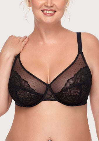 SheCurve®Full Coverage Lace Minimizer Bra - Petal