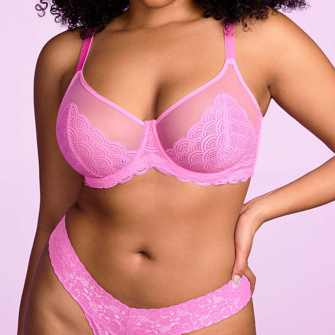 Woobilly®Full Coverage Lace Minimizer Bra - Mermaid-Pink