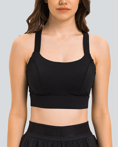 Ultra Sculpt Curve-Hugging U Neck Workout Sports Bra for Women