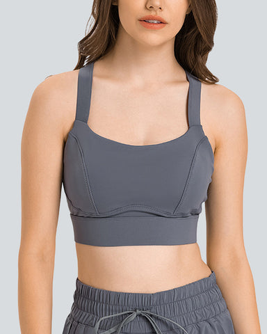 Ultra Sculpt Curve-Hugging U Neck Workout Sports Bra for Women