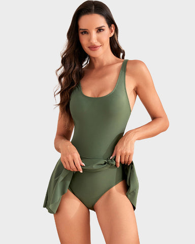 Woobilly® Floral Print Tummy Control Swimdress