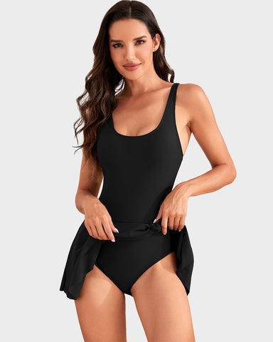 Woobilly® Floral Print Tummy Control Swimdress