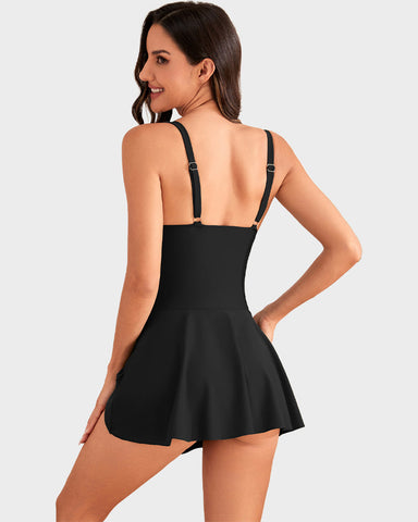 Woobilly® Floral Print Tummy Control Swimdress